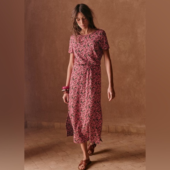 Sezane Dresses & Skirts - SÉZANE Luce Dress Solidarity Creation Pink Floral Organic Cotton NWT